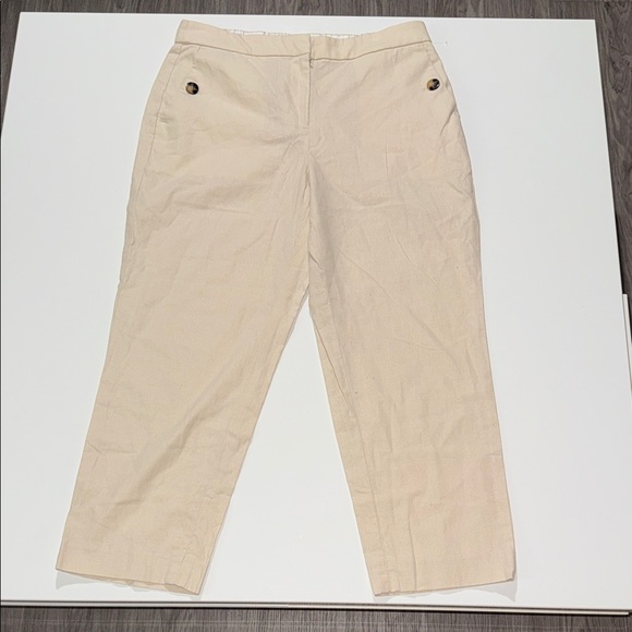 J. Crew Pants - Pants Linen By J. Crew In Ivory, Size: 12 P